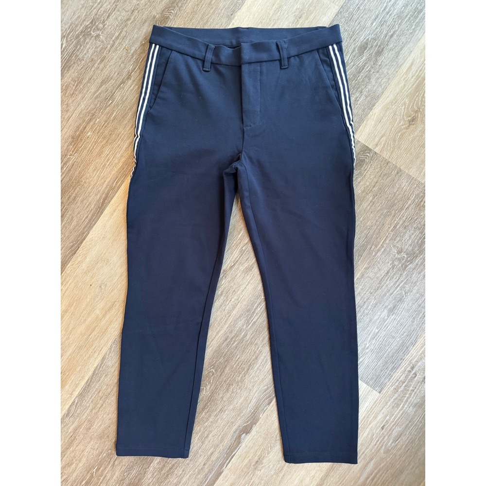 KUT from the Kloth Sawyer Navy Side Stripe Cropped Trousers Pants Size 8
